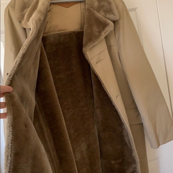 Vintage Woolrich Lined Winter Coat Tan Size 46